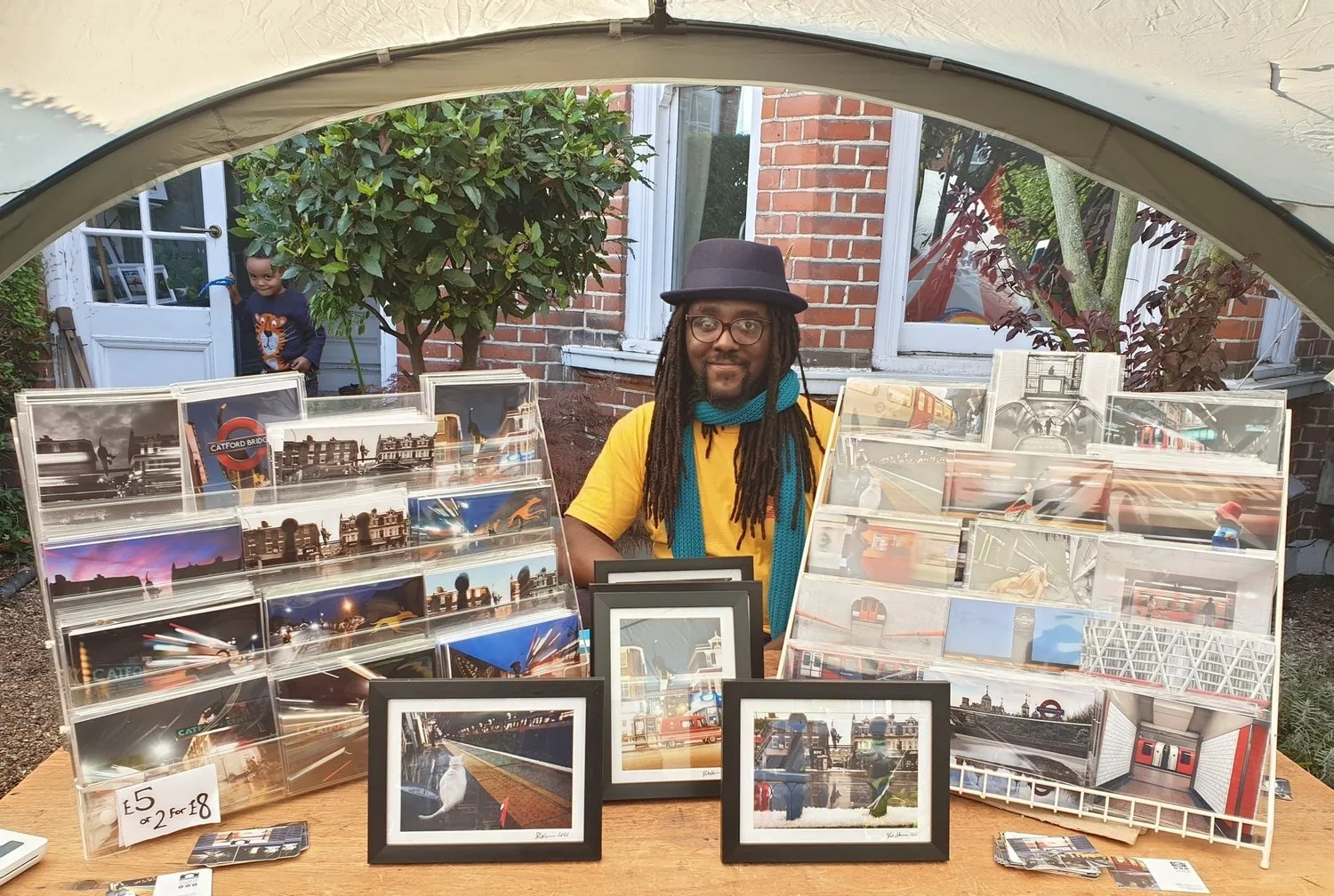 An artist's stall in a front garden at a previous Catford Arts Trail. Photo from the organisers' own site