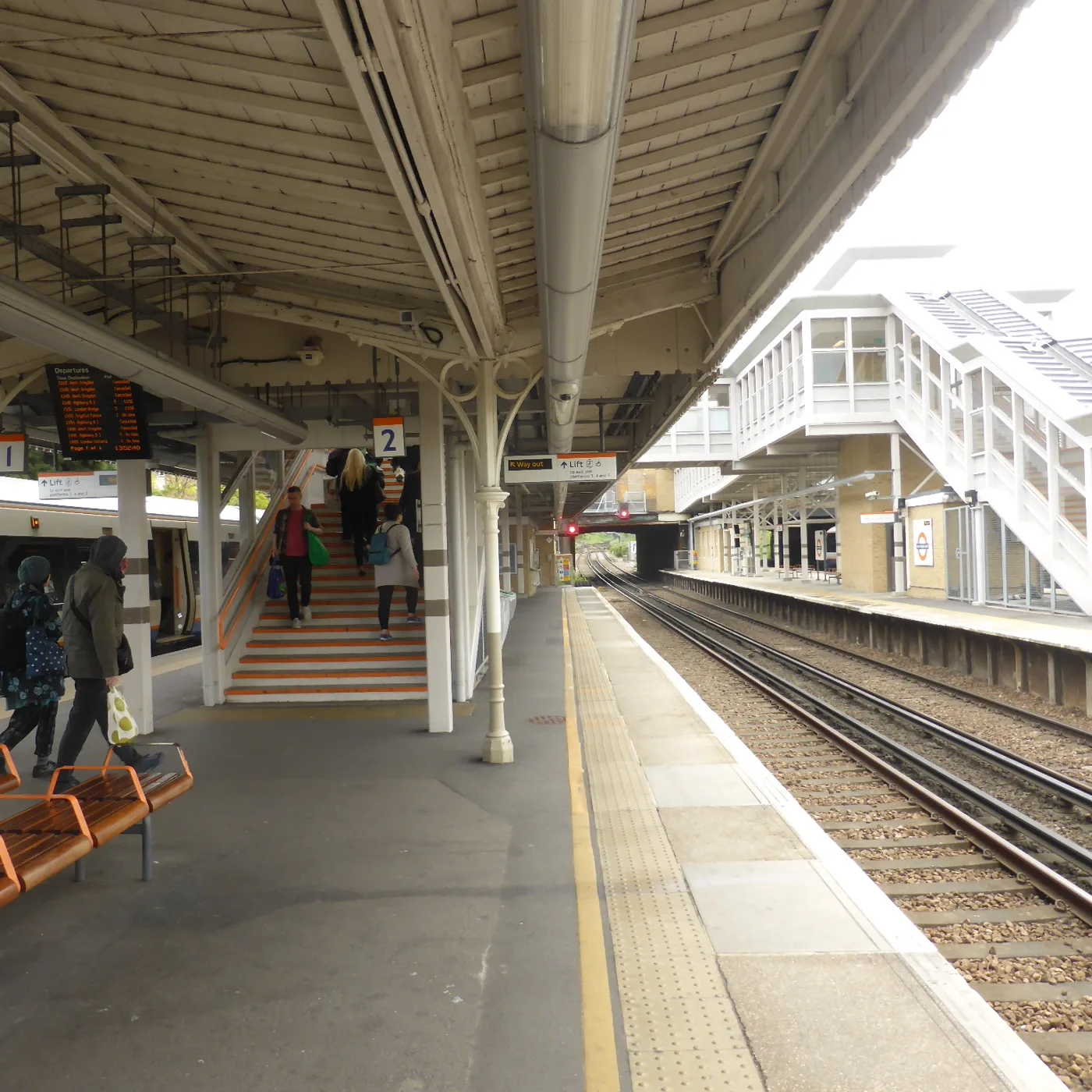 New Cross Gate station. Rail lines near the fire were closed as a precaution on the night; this photo was taken before the fire and does not show it