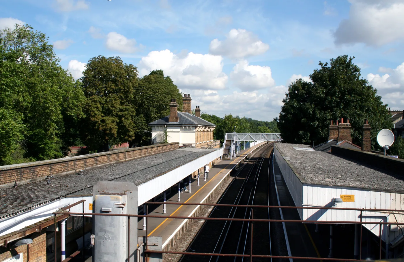 Catford Bridge station, on the Hayes line. Trains here are replaced by buses on Saturday 29 and Sunday 30 August; this photo was taken before the works