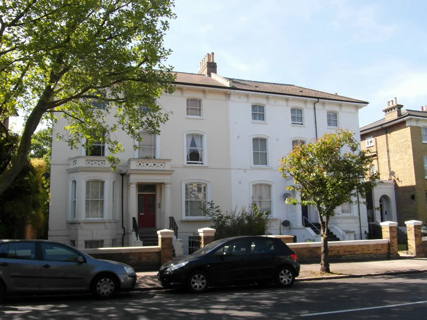 Wickham Road in Brockley, the borough's priciest patch over the last year. Houses like these sell well above the Lewisham average, while flats have barely moved.